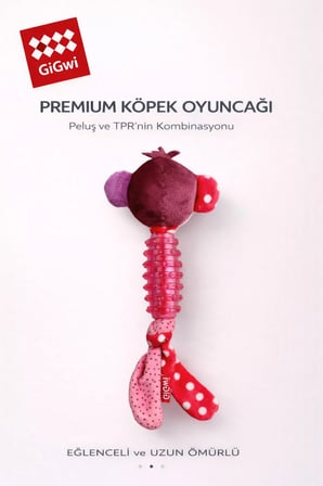 Suppa Puppa Serisi Sesli & TPR Dokulu Peluş Maymun Köpek Oyuncağı - Küçük Irk & Yavru