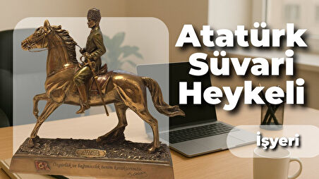 Wise Ofis Masaüstü Atatürk Atlı Heykeli 28,5*9,5*26,5 CM