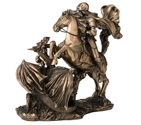 LUXXİ EJDERHA AVCISI SAVAŞÇI - OFİS HEDİYELİK MASAÜSTÜ DEKOROTİF ÜRÜNLER VE AKSESUARLAR