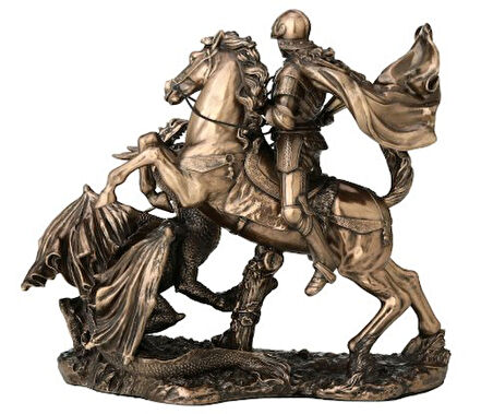 LUXXİ EJDERHA AVCISI SAVAŞÇI - OFİS HEDİYELİK MASAÜSTÜ DEKOROTİF ÜRÜNLER VE AKSESUARLAR