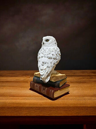 Luxxi Kitap Üstünde Kar Baykuşu Veronese - OFİS VE HEDİYELİK MASAÜSTÜ DEKOROTİF ÜRÜNLER VE AKSESUARLAR