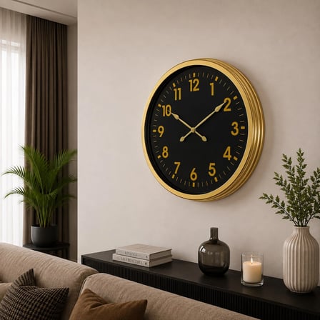 Gold Klasik Majesty 60 x 60 Cm Metal Duvar Saati iegxx