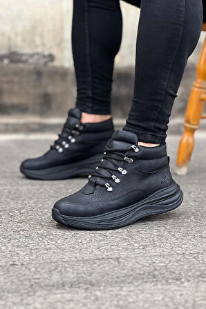 Arda  Wagoon WG035 Kömür Cilt Yüksek Taban Yarım Bilek Bot