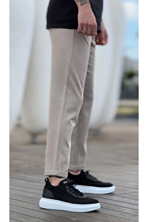 BA0812 Özel Örme Triko Tarz Siyah Renk Spor Ayakkabı