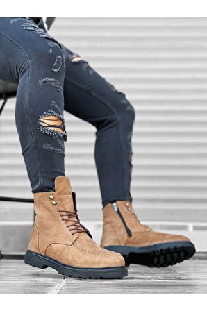 Arda  BA0212 İçi Dışı Hakiki Nubuk Deri Taba Erkek Bot