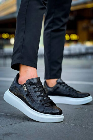 Arda  KB-309  Kuback  Siyah Fermuar Ve Bağcıklı  Günlük Erkek  Ayakkabı