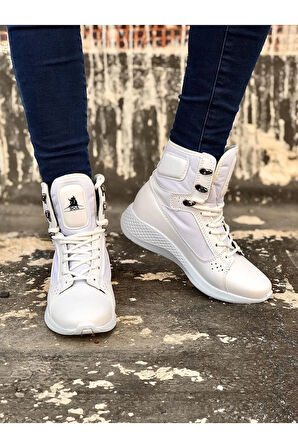 Arda  BA0600 Bağcıklı Beyaz Boksör Unisex Spor Postal Bot