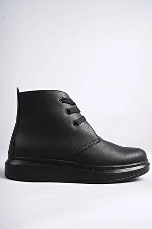 Arda  SLW207 Oslo Bağcıklı Cilt Erkek Günlük Spor Bot ST Siyah