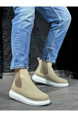 Arda  Knack Yüksek Taban Ayakkabı 111 Vizon Süet