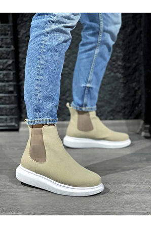 Arda  Knack Yüksek Taban Ayakkabı 111 Vizon Süet