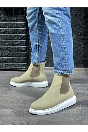 Arda  Knack Yüksek Taban Ayakkabı 111 Vizon Süet