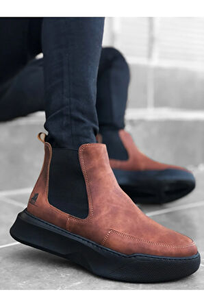 Arda  BA0150 Bağcıksız Bantlı Erkek Yüksek Taban Taba Spor Bot