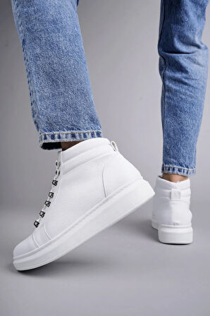 Arda  SLW206 Ottawa Bağcıklı Cilt Erkek Günlük Spor Bot BT Beyaz