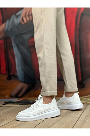 BA0375 Özel Örme Triko Tarz Beyaz Taban Spor Ayakkabı