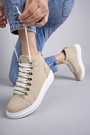 Arda  SLW206 Ottawa Bağcıklı Süet Erkek Günlük Spor Bot BT Krem