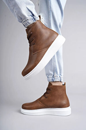 Arda  SLW207 Oslo Bağcıklı Cilt Erkek Günlük Spor Bot BT Taba