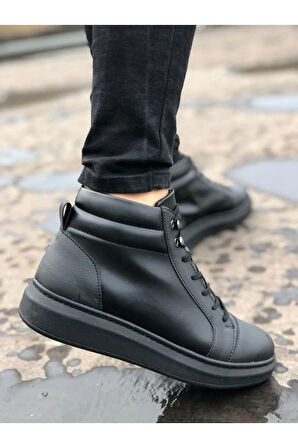 Arda  SLW202 Toronto Bağcıklı Cilt Erkek Spor Bot ST Siyah