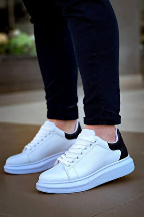 Arda  KB-X500  Kuback Bağcıklı Beyaz Siyah  Günlük Erkek Ayakkabı