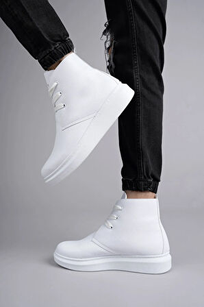 Arda  SLW207 Oslo Bağcıklı Cilt Erkek Günlük Spor Bot BT Beyaz