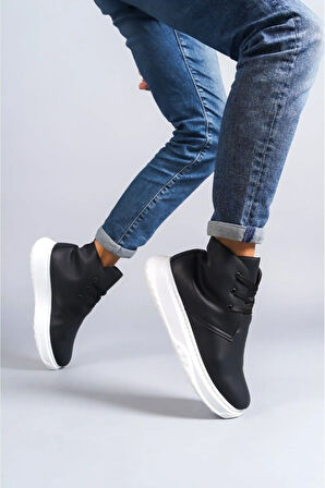 Arda  SLW204 Franca Bağcıklı Cilt Erkek Spor Bot BT Siyah