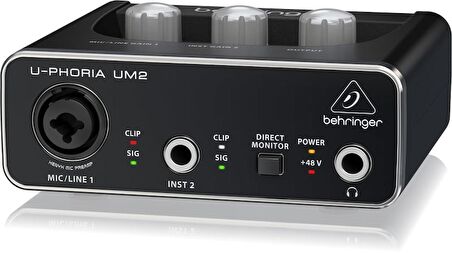 Behringer UM2 XENYX Mic Preamplifikatörlü Audiophile 2x2 USB Ses Arabirimi