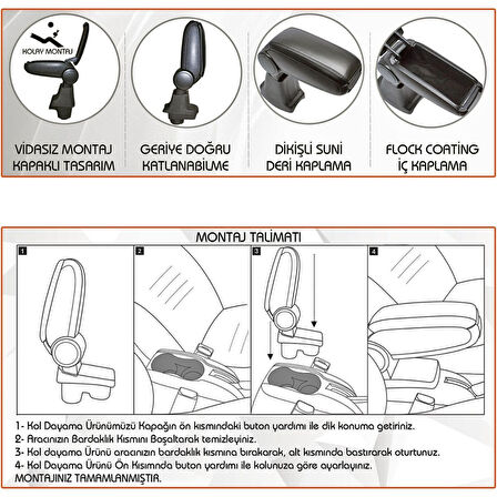  FORD COURIER ARACA ÖZEL KOL DAYAMA VİDASIZ KOLÇAK 2015 2016 2017 2018 2019 2020 2021 2022 2023 2024