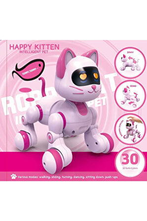 Uzaktan Kumandalı Şarjlı Akıllı Kedi Interaktif Eğitici Ve Eğlendirici Robot Oyuncak Kumandalı Kedi