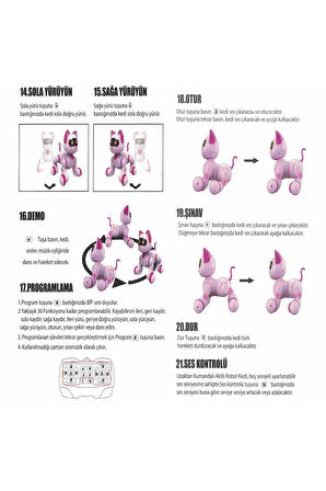 Uzaktan Kumandalı Şarjlı Akıllı Kedi Interaktif Eğitici Ve Eğlendirici Robot Oyuncak Kumandalı Kedi