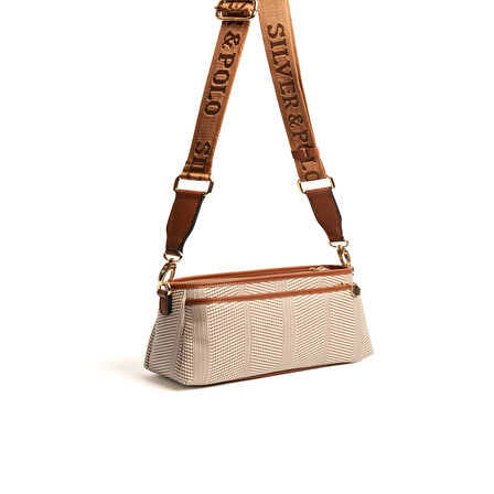 Silver Polo  Kadın Çapraz Çanta 1184-46751 SILVER POLO ÇAPRAZ Kadın ÇANTASI M132 BEJ-MAT TABA