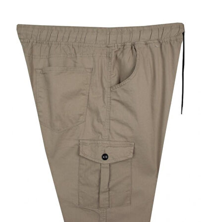 Kargo Cepli Büyük Beden Likralı Jogger Pantolon