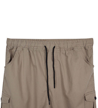 Kargo Cepli Büyük Beden Likralı Jogger Pantolon