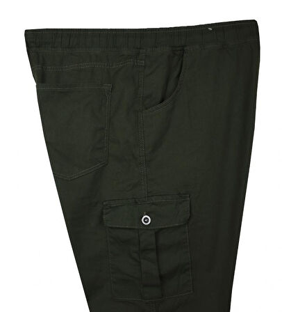 Kargo Cepli Büyük Beden Likralı Jogger Pantolon