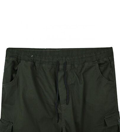 Kargo Cepli Büyük Beden Likralı Jogger Pantolon