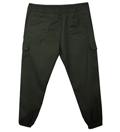 Kargo Cepli Büyük Beden Likralı Jogger Pantolon