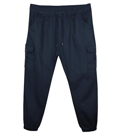 Kargo Cepli Büyük Beden Likralı Jogger Pantolon