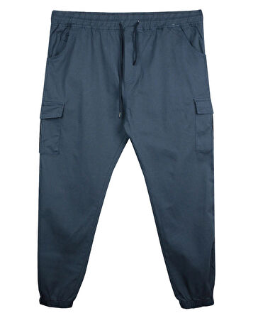 Kargo Cepli Büyük Beden Likralı Jogger Pantolon