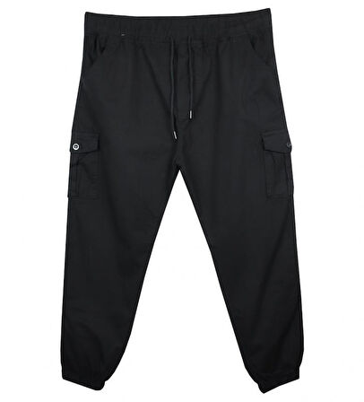 Kargo Cepli Büyük Beden Likralı Jogger Pantolon