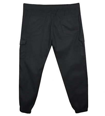 Kargo Cepli Büyük Beden Likralı Jogger Pantolon