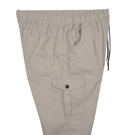 Kargo Cepli Büyük Beden Likralı Jogger Pantolon