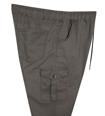 Kargo Cepli Büyük Beden Likralı Jogger Pantolon