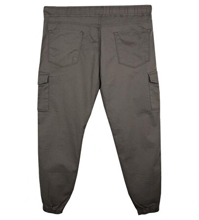 Kargo Cepli Büyük Beden Likralı Jogger Pantolon