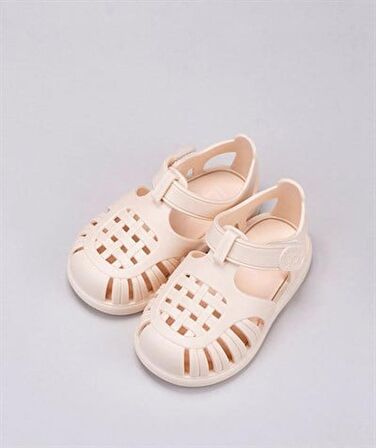 S10271 Tobby Solid İgor Marka Unisex Çocuk Sandalet Krem