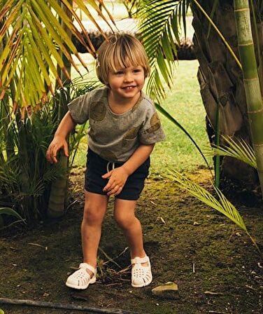 S10271 Tobby Solid İgor Marka Unisex Çocuk Sandalet Krem
