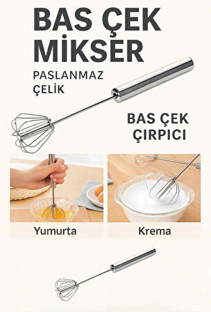 Paslanmaz Çelik Bas-Çek Otomatik Çırpıcı Mikser