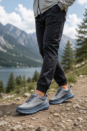 Kestrel Erkek Ortopedik Destekli Rahat Hafif Tabanlı Yürüyüş Sneaker Füme-Siyah