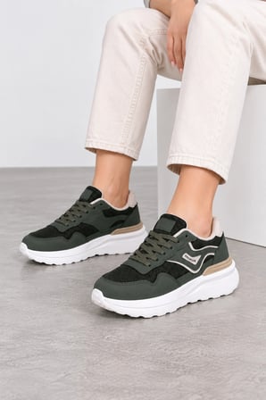 Glyph Kadın Günlük Sneaker Spor Ayakkabı - Yeşil