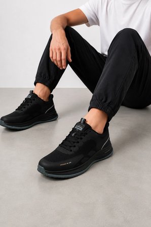 Vandetta Erkek Günlük Spor Ayakkabı Sneaker – Hafif, Esnek Tabanlı ve Rahat Model Siyah