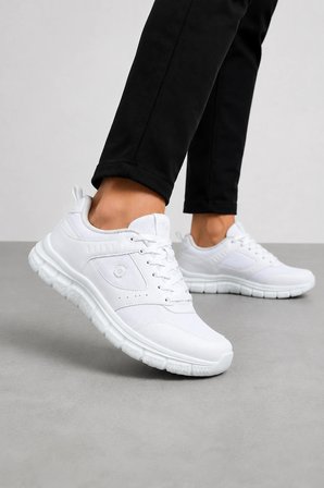 Core Erkek Klasik Spor Ayakkabı – Hafif ve Konforlu Günlük Yürüyüş Sneaker Beyaz