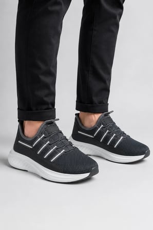 Ziggy Erkek Spor Ayakkabı – Hafif ve Rahat Günlük Yürüyüş Sneaker - Füme