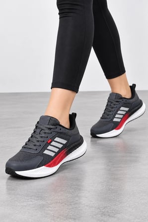 Void Kadın Bağcıklı Günlük Sneaker Spor Ayakkabı - Füme